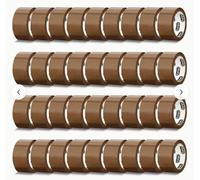 Générique Lot de 36 Rubans Adhésifs Marron 48 mm x 50 m - Ruban Emballage Professionnel Haute Résistance - Fermeture Cartons, Colis, Expédition, Logistique, Stockage, E-Commerce - Havane (MARRON)