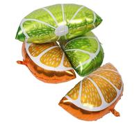 Générique Lot de 4 Ballons Aluminium de Fruits Colorés pour Fête D'anniversaire Garçon et Filles, Soufflage Uniforme et Réutilisables, Décoration Adorable pour Activités Festives