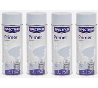 Générique Lot de 4 Bombes Primer Gris Mat 400ml - Bombe Peinture Aérosol - Séchage rapide - 938