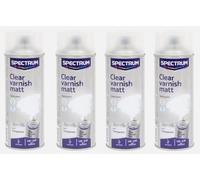 Générique Lot de 4 Bombes Vernis Blanc Transparent - MATT - 400ml - Bombe Peinture Aérosol - Séchage rapide - 259