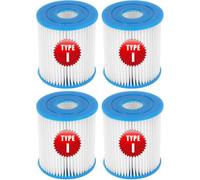 Générique Lot de 4 Cartouches filtrantes de Type I pour Piscine Hors Sol Bestway, Cartouche filtrante de Rechange pour Piscine Gonflable, 7,9 x 8,9 cm