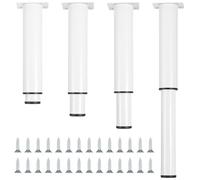 Générique Lot de 4 Pieds de Meuble réglables, Alliage d Aluminium, Pieds de Support pour Cadre de lit, Pieds réglables pour Tables et canapés, Hauteur Ajustable de 7,1 à 12,6 Pouces, pour mobilier