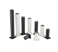 Générique Lot de 4 Pieds de Meuble réglables de 6 à 15 cm, Accessoires de quincaillerie(Height 10cm - Silver)
