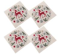 Générique Lot de 40 Serviettes en Papier Jetables Motif Renne de Noël Supérieure Très Absorbantes pour Réception de Mariage et Anniversaire