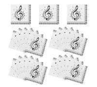 Générique Lot de 40 Serviettes en Papier Thème Musique Notes, Jetables et Décoratives pour Fête, Fabriquées en Papier Résistant, pour Anniversaire et Événements Musicaux