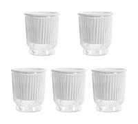 Générique Lot de 5 Pots de Fleurs à Réserve d'eau, Jardinières et Pots de Jardin avec Réservoir Intégré pour La Culture Hydroponique et La Terre, Idéaux Pou, Effacer 10.8x12cm