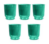 Générique Lot de 5 Pots de Fleurs à Réserve d'eau, Jardinières et Pots de Jardin avec Réservoir Intégré pour La Culture Hydroponique et La Terre, Idéaux Pou, Green 12x14.5 Cm