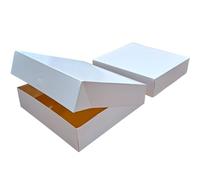Générique LOT DE 50 BOÎTE PÂTISSIÈRE CARRÉ 20×5 CM CAKE DESIGN PATISSERIE MAISON DIY