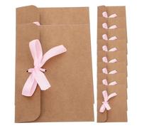 Générique Lot de 50 Enveloppes à Nœud en Papier Kraft Vintage avec Ruban, Petites Enveloppes à Rabat Élégantes pour Cartes de Vœux et Occasions Spéciales Faciles à Utiliser