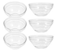 Générique Lot de 6 Bols à Pudding en Verre 75ml, Micro-ondes Sécurisés, Design Élégant et Unique, pour Desserts et Préparation Culinaire