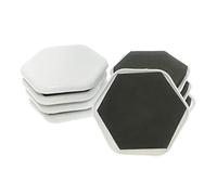 Générique Lot de 8 Patins de Meubles Antidérapants, Patins de Protection en Feutre, Patins Réutilisables en Plastique EVA, Faciles à Appliquer, Hex Blanc 7.5cm
