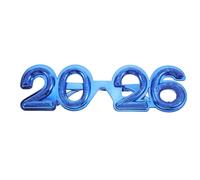 Générique Lunettes 2026 À Paillettes Pour RéVeillon Du Nouvel an Accessoires Photo Festifs En Pc LéGer Et RéSistant DéCoration De FêTe Bleue Pour Adultes Et Enfants