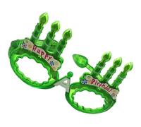 Générique Lunettes à gâteau d ' anniversaire lumineuses, monture de lunettes lumineuses à LED pour et adultes, fournitures de fête d ' anniversaire, d ' halloween et de noël