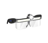 Générique Lunettes de sécurité LED double source de lumière COB, lunettes de travail rechargeable étanche, anti-éclaboussures anti-poussière luminosité multiple pour mécanicien réparation automobile