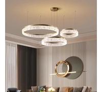 Générique Lustre En Résine D'anneau De Luxe Moderne For Salon Restaurant Pendentif Lumière Chambre LED Plafonnier Maison Luminaires D'intérieur(B-D80X60X40CM,Dimmable)