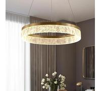 Générique Lustre En Résine D'anneau De Luxe Moderne For Salon Restaurant Pendentif Lumière Chambre LED Plafonnier Maison Luminaires D'intérieur(D60CM,Warm light)