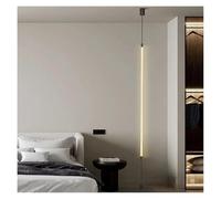 Générique Lustre, Moder mince ligne lampadaire minimaliste lampe de chevet for salon Foyer créatif tissé fibre Silicone plafond pendentif luminaire(L-1500mm,Cold)