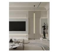 Générique Lustre, Moder mince ligne lampadaire minimaliste lampe de chevet for salon Foyer créatif tissé fibre Silicone plafond pendentif luminaire(L-1800mm,Cold)