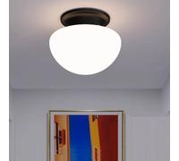 Générique Lustre moderne, Petit plafonnier champignon porche escalier salle de bain vestiaire allée équipé étanche balcon(Noir,19cm)