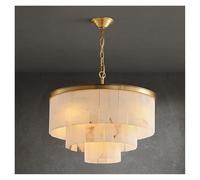 Générique Lustre moderne, Série de marbre Dimmable LED modifiable or Chrome Lustre éclairage Suspension Luminaire Lampen for salle à manger(Neutral,60cm)