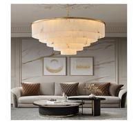 Générique Lustre moderne, Série de marbre Dimmable LED modifiable or Chrome Lustre éclairage Suspension Luminaire Lampen for salle à manger(Dimmable,100cm)