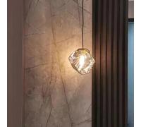 Générique Lustres, Lampe Suspendue En Verre Au Design Minimaliste Moderne, Éclairage Créatif Lave, Idéal For Un Porche, Lustre De Luxe(Amber color,Tri colored light)