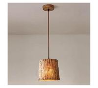 Générique Lustres, Lampes suspendues japonaises de style imitation bois, rétro chinois for restaurant et hôtel(Warm light,D20cm)