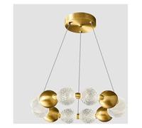 Générique Lustres, Modern Simple living room chandelier indoor lighting Ceiling lamp hanging light led Chandeliers for lightin(Gold40cm,Remote)