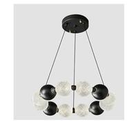 Générique Lustres, Modern Simple living room chandelier indoor lighting Ceiling lamp hanging light led Chandeliers for lightin(Black40cm,Cold)