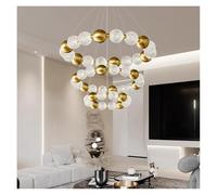 Générique Lustres, Modern Simple living room chandelier indoor lighting Ceiling lamp hanging light led Chandeliers for lightin(Gold40 60 80cm,Warm)