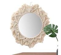 Générique Macrame Wall Mirror - Boho Hanging Mirror, Woven Rope Mmiirror