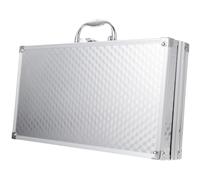 Générique Mallette en Aluminium Boîtier Métallique Coins Renforcés et Résistance la Déchirure pour Rangement D'outils, Maison Écoles, Construction en Alliage D'aluminium, Abs et MDF