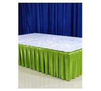 Générique Mariage Fête Scène Événement Décoration Rouge Jupe de Table | Tissu Drapé Magnétique en Soie Glacée, Finition Brillante pour Banquet et Réception(Light green,L 10m W 35cm)