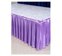 Générique Mariage Fête Scène Événement Décoration Rouge Jupe de Table | Tissu Drapé Magnétique en Soie Glacée, Finition Brillante pour Banquet et Réception(Light purple,L 10m W 40cm)