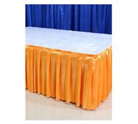 Générique Mariage Fête Scène Événement Décoration Rouge Jupe de Table | Tissu Drapé Magnétique en Soie Glacée, Finition Brillante pour Banquet et Réception(Golden Yellow,L 10m W 55cm)