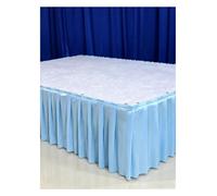 Générique Mariage Fête Scène Événement Décoration Rouge Jupe de Table | Tissu Drapé Magnétique en Soie Glacée, Finition Brillante pour Banquet et Réception(Light blue,L 10m W 50cm)