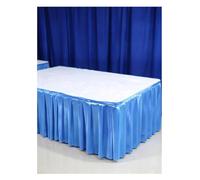 Générique Mariage Fête Scène Événement Décoration Rouge Jupe de Table | Tissu Drapé Magnétique en Soie Glacée, Finition Brillante pour Banquet et Réception(Sky blue,L 10m W 30cm)