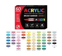 Générique Marqueur de peinture acrylique liquide, pointe de brosse douce, de peinture acrylique pour la fabrication de cartes, dessin, coloration, marqueurs de journalisation pour Scrapbooking
