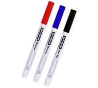 Générique Marqueur effaçable pour tableau blanc, 3 pièces, Mixed colors | Marqueur de tableau blanc à double extrémité, rouge ou bleu; Effaçable pour les présentations des élèves
