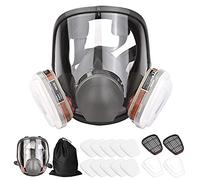 Générique Masque facial réutilisable 16-en-1 couverture contre les vapeurs organiques et gaz avec champ de vision large Idéal pour la peinture le polissage mécanique soudage protection au travail