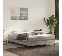 Générique Matelas 140x190x20 cm à Ressorts ensachés fermeté Moyenne, Velours Gris Clair avec Mousse Confortable pour Un Soutien Dos et Ventre