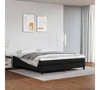 Générique Matelas à Ressorts ensachés 160x200x20cm Noir, Similicuir Durable, fermeté Moyenne, Soutien Confortable pour Dos et Ventre