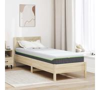 Générique Matelas à Ressorts Ensachés 80x200 cm, Tissu Jacquard Blanc et Gris, 7 Zones de Confort, Mousse à Mémoire de Forme en Gel, Fermeté Douce pour Dormeurs sur Le Côté