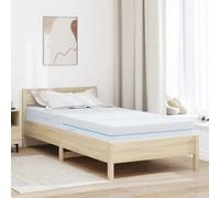 Générique Matelas Blanc 90x200 cm Tissu Jacquard, Matelas en Mousse à Mémoire de Forme 7 Zones, Fermeté Moyenne, Design Moderne, Entretien Facile