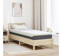 Générique Matelas Blanc et Gris 80 x 200 cm Tissu Jacquard, Mousse Mémoire de Gel avec Ressorts Ensachés, Soutien 7 Zones pour Alignement Spinal, Design Moderne, Isolation de Mouvement