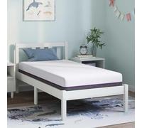 Générique Matelas en Mousse à Mémoire de Forme 80x160 cm, Tissu Jacquard Blanc et Gris, Housse Polyester Douce, Fermeté Moyenne pour Toutes Positions de Sommeil