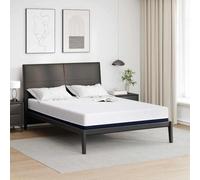Générique Matelas en Mousse à Mémoire de Gel 140x190 cm, Blanc et Bleu, Design Rectangulaire Bicolore, Confort Fermeté Moyenne, Idéal pour Chambre