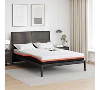 Générique Matelas en Mousse à Mémoire de Gel 140x200 cm, Tissu Jacquard Blanc et Noir, Soutien Ferme Confortable pour Chambre Moderne