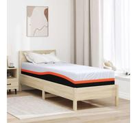 Générique Matelas en Mousse à mémoire de Gel 70x200 cm, Blanc et Gris, Tissu Jacquard, fermeté Moyenne avec Couche rafraîchissante pour Un Sommeil réparateur.