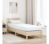 Générique Matelas en Mousse à Mémoire de Gel 70x200 cm, Tissu Jacquard Blanc et Bleu, Design Rectangulaire Bicolore pour Chambre, Confort Fermeté Moyenne